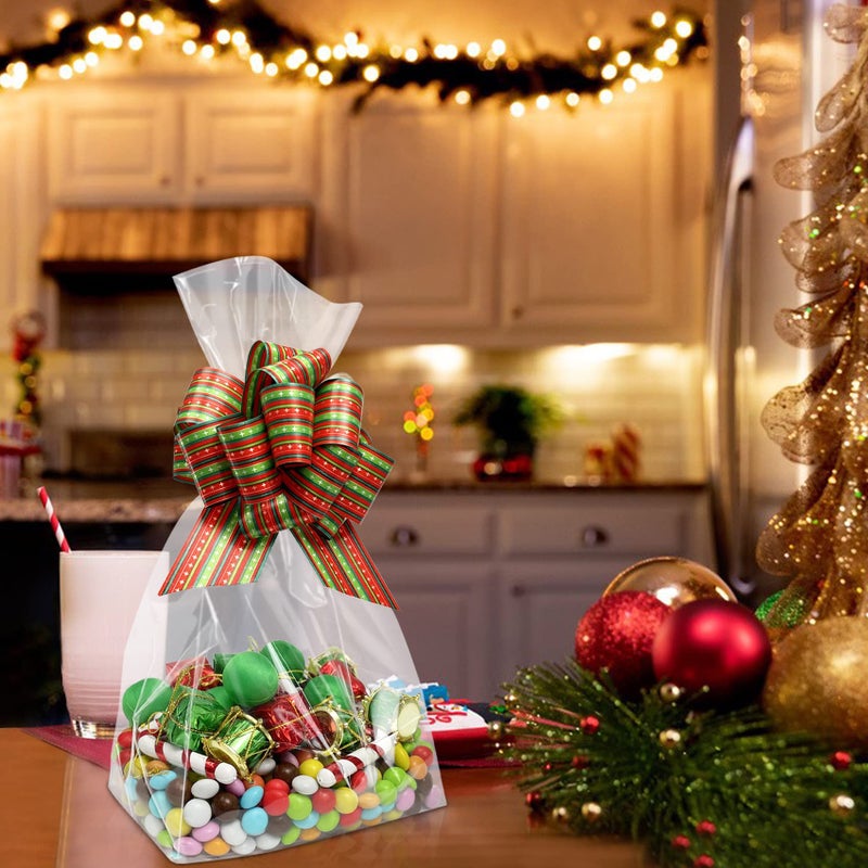 Morepack Gusseted Flat Bottom Cellophane Bags with Paper Insert 50Pcs 6x4x13 Inches Gusseted Cello Bags - Image 4